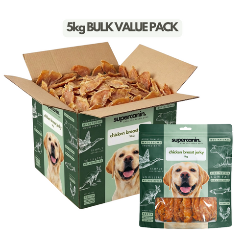 Supercanin chicken breast jerky bulk packs